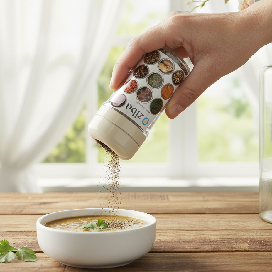 3-Way Crystal Seasoning Shaker (31100) by Ziba