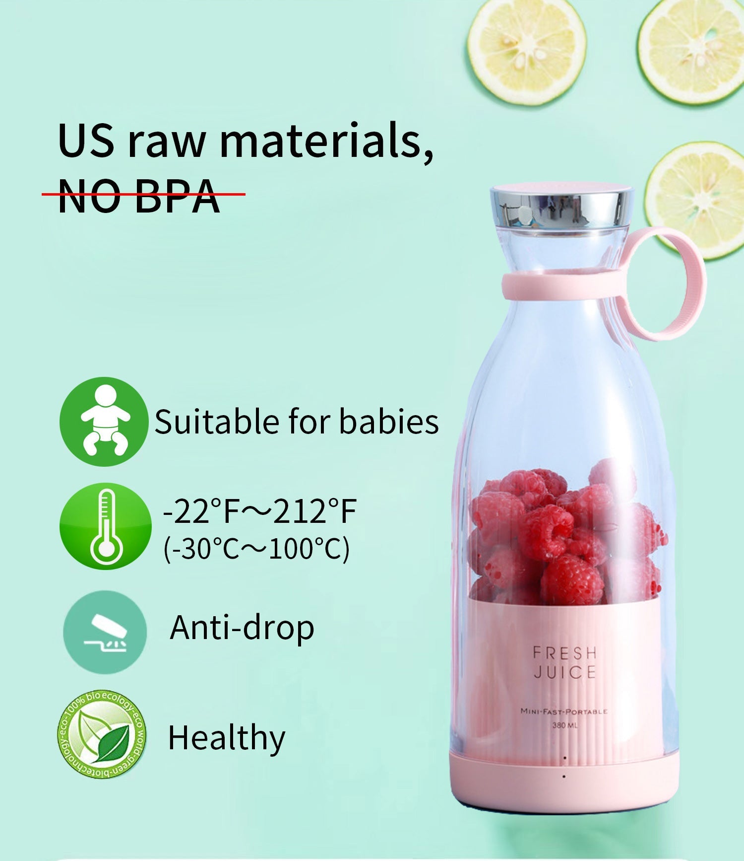 Make Milkshakes like a Boss with Portable Electric Juicer Blender.