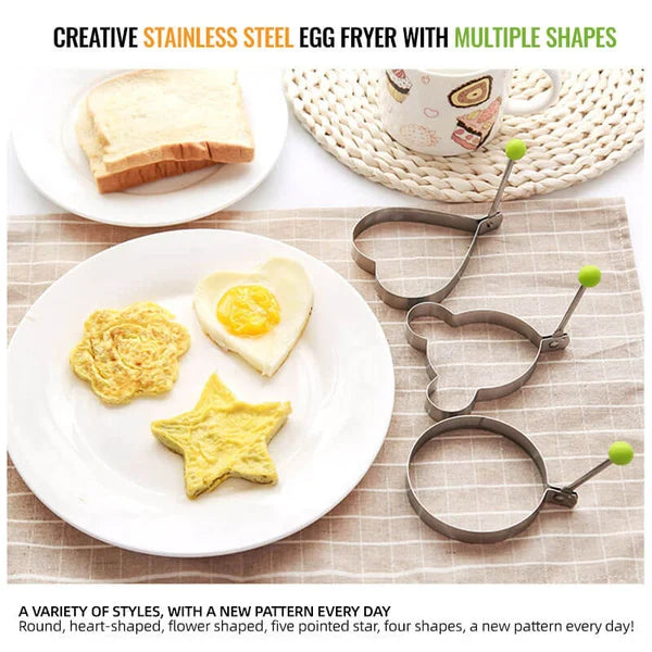 12 Pcs Stainless Steel Fried Egg Molds