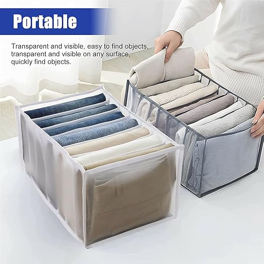 7 Grids Washable Wardrobe Clothes Organizer ( PACK OF 6 PIECES )