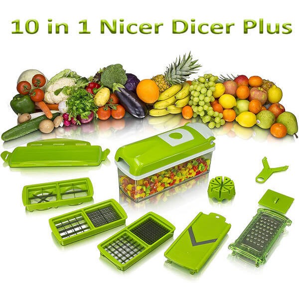 10 in 1 Nicer Dicer Plus Vegetable Cutter