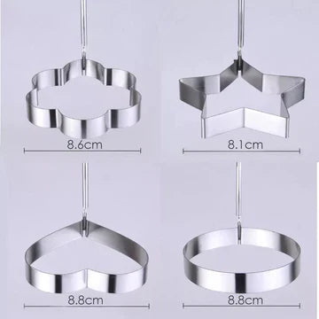 12 Pcs Stainless Steel Fried Egg Molds